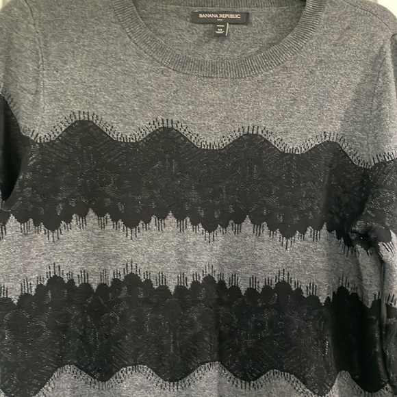 Banana Republic sweater with lace M petit - Picture 4 of 9